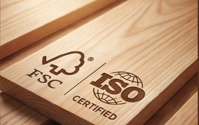 FSC and ISO certified wood