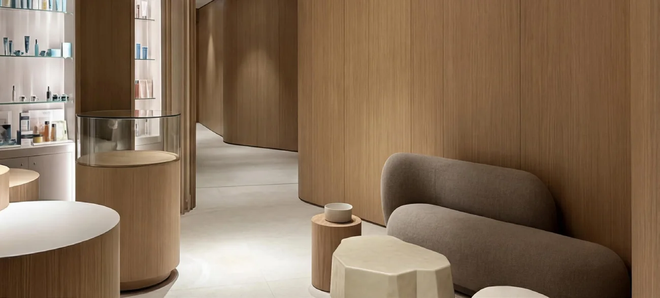 Luma surfaces in a commercial lounge